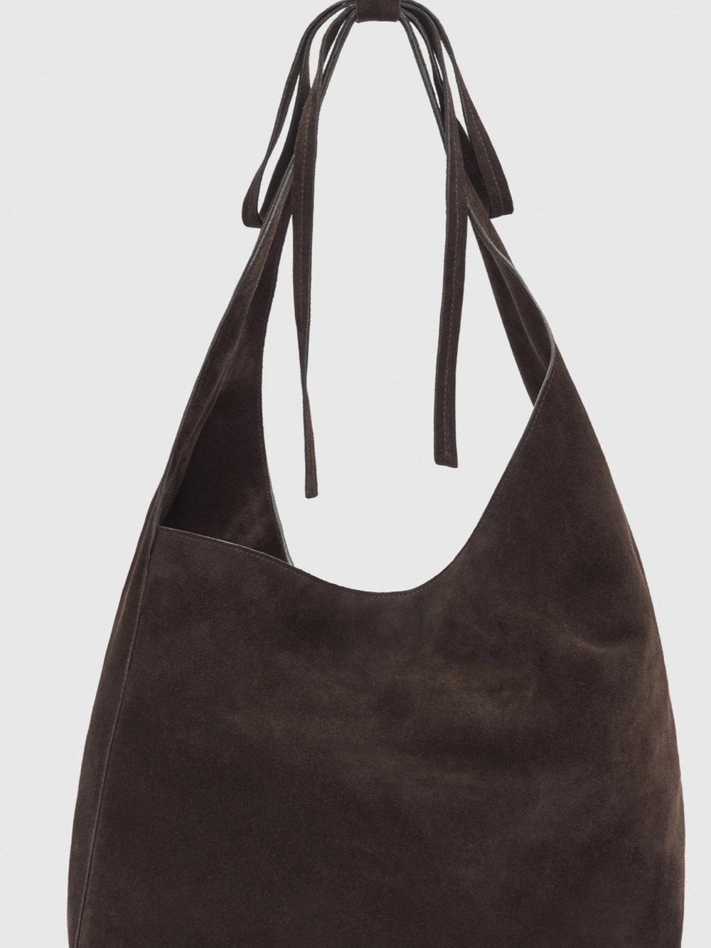 Reformation Vittorio Medium Dark Suede Bag retail $495 - Picture 4 of 11